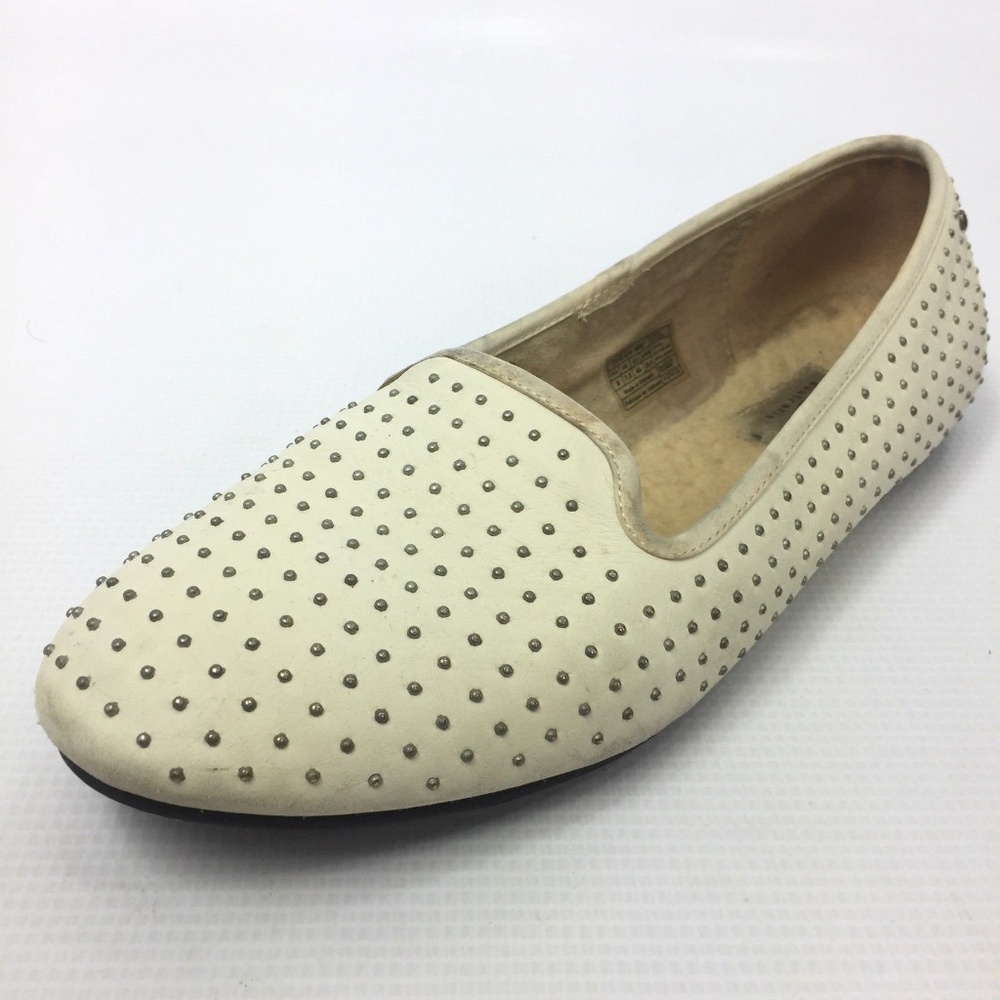 UGG Alloway Leather Studded Flats Shearling 9